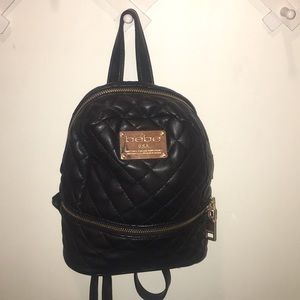 Bebe mini quilt backpack in black